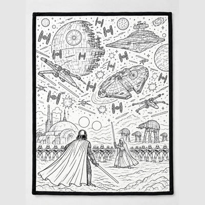 Galactic Ink™ Space Saga Coloring Blanket