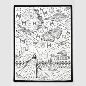 Galactic Ink Coloring Blanket