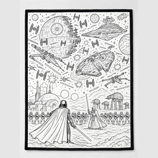 Galactic Ink™ Space Saga Coloring Blanket