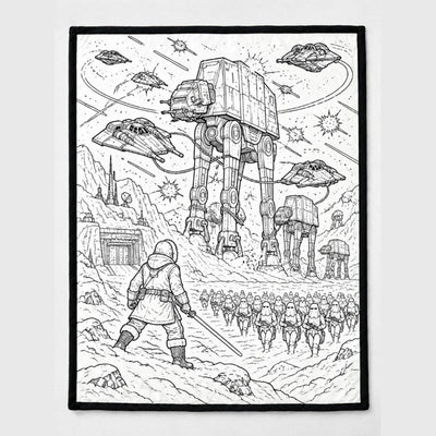 Galactic Ink™ Space Saga Coloring Blanket