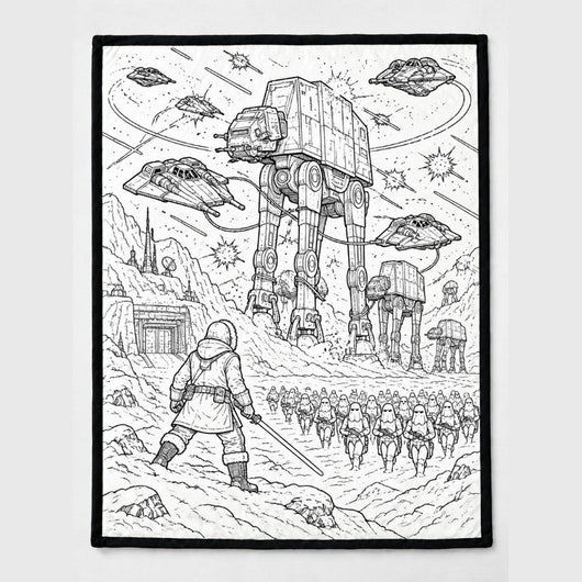 Galactic Ink™ Space Saga Coloring Blanket